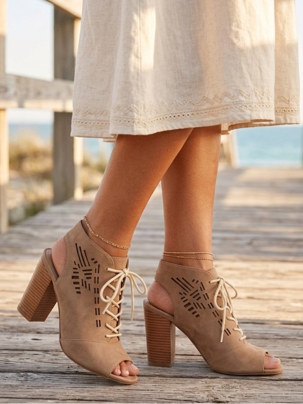 Vince Camuto nubuck heeled sandals